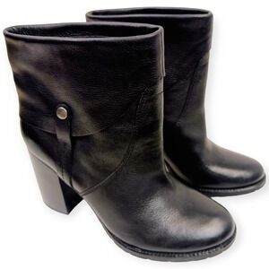 Franco Sarto SZ 10 Ocella Black Genuine Leather Boots